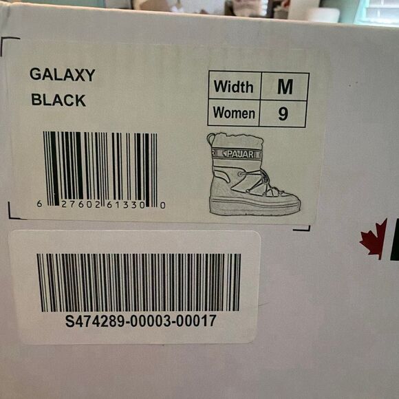 Pajar CANADA Galaxy Snow Boots Waterproof Nylon Pull-On Black Woman's 9 - Picture 11 of 11